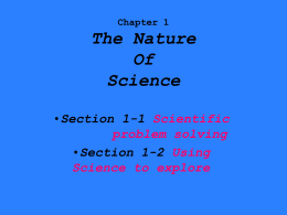 Chapter 1 The Nature Of Science Section 1