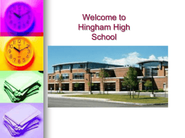 graduation requirements - Hingham High School Counseling