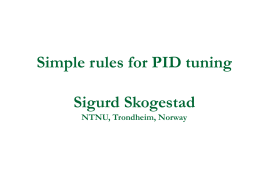 SIMC-PID Tuning Rules