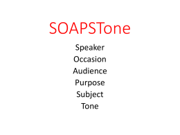 SOAPSTone Powerpoint