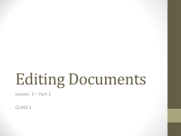 Editing Documents