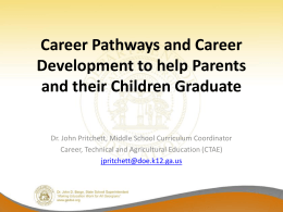Career Pathways and Career Development help Parents
