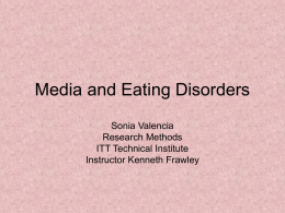 Media And Eating Disorders - Kenneth Frawley