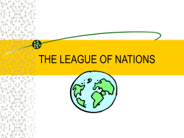 THE LEAGUE OF NATIONS
