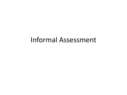 Informal Assessment