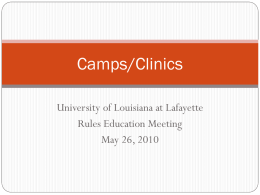 Camps/Clinics - Ragin` Cajuns