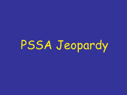 PSSA Jeopardy