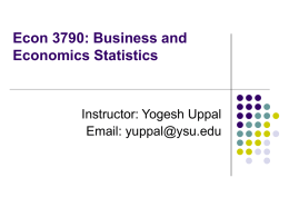 Econ 3790: Business and Economics Statistics
