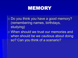 Short-Term Memory