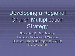 Developing a Regional Church Multiplication Strategy