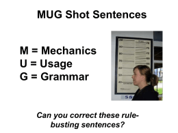 MUG Shot Sentences1