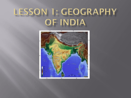 Lesson 1: Geography of India