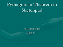 Pythagorean Theorem in Sketchpad