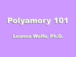 Polyamory 101 - Ask Dr. Leanna