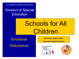 Emotional Disturbance - Los Angeles Unified School District