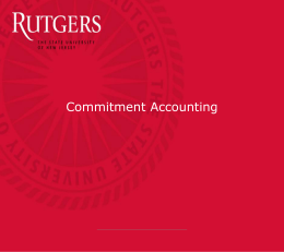 Commitment Accounting