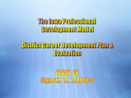 The Iowa Professional Development Model