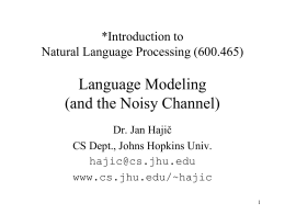 n-gram language modeling