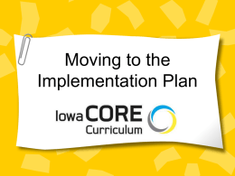 Moving to the Implementation Plan PowerPoint