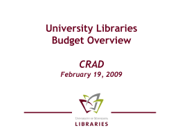Cost Pool Presentation for UMN Libraries