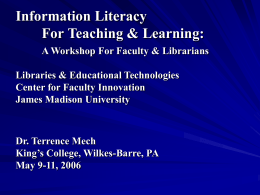 Information Literacy - JMU Library