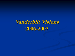 Vanderbilt Visions presentation