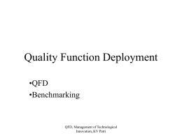 Quality Function Deployment and Benchmarking