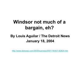 Windsor not much of a bargain, eh?