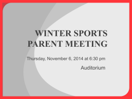 fall sport parent meeting - Brooke Point High School