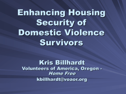 PPT | 250 KB | 22 pages - National Alliance to End Homelessness