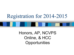 Registration for 2010-2011