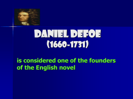 daniel defoe (1660-1731)