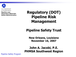 PowerPoint, 160k - Pipeline Safety Trust