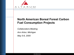 North American Boreal Forest Carbon Fuel Consumption Projects