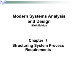 Modern Systems Analysis and Design Ch1