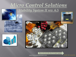 Micro Control Solutions Stability System II rev. 6.5