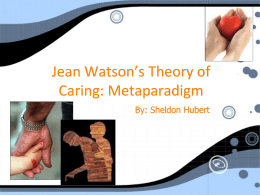 Watson`s Theory of Caring: Metaparadigm