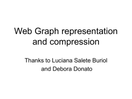 Web Graph representation and compression
