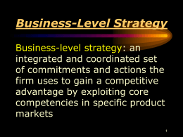 Business-Level Strategy