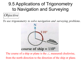 9.5 Applications of Trigonometry to Navigation and Surveying