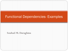 Functional Dependencies