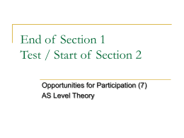 End of sec 1 test - section 2 leisure provision