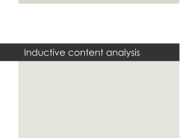 Inductive content analysis