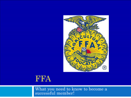 FFA emblem and colors