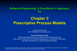 Transparency Masters for Software Engineering: A Practitioner`s