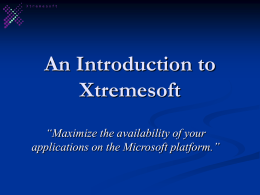 An Introduction to Xtremesoft