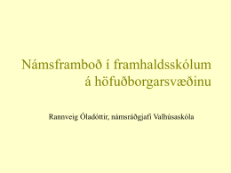 Framhaldsskólar - áfangakerfi