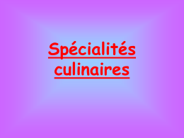 specialites culinaires