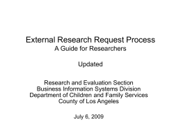 External Research Request Process