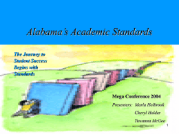 Alabama`s Journey Toward Standards